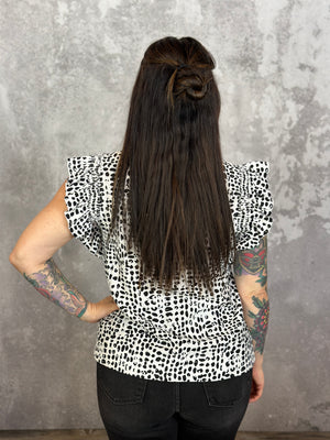 Rebecca Sleeve Dot Blouse (Small - 2X)