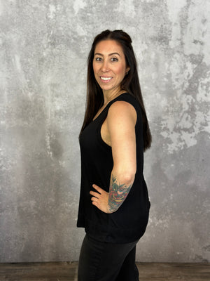 The MicroRibbed Tank - Black (Small - 3X)