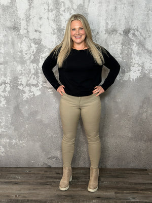 Hyperstretch Skinny Mid rise Pant - Taupe