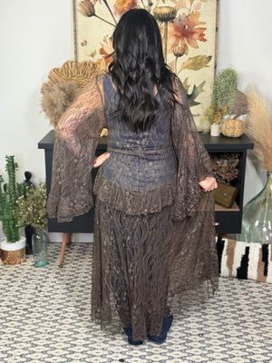 Brown Lace Duster (XS - 3X)