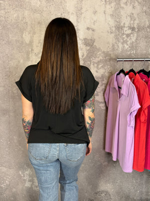 The Wrinkle Free Fairway Top - Black (Small - 3X)