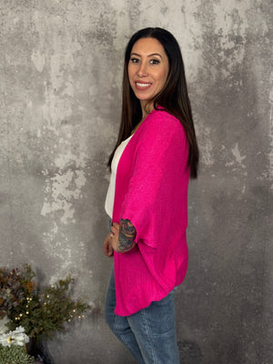 Short Sleeve Stunner Cardigan - Pink