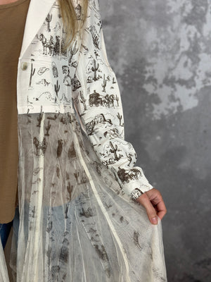 Old West Tulle Blazer (Small - 2X)