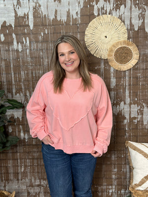 Coral Heart Sweatshirt (Small - 3X)