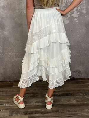 Ivory Ruffle Skirt