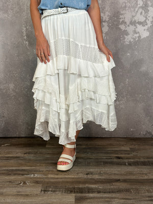 Ivory Ruffle Skirt