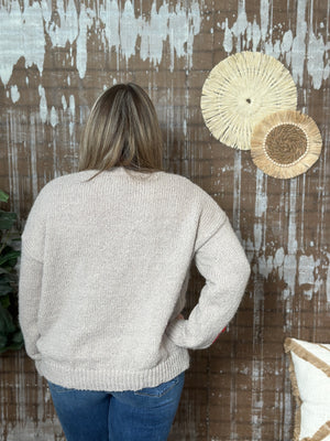 Taupe Primary Floral Sweater