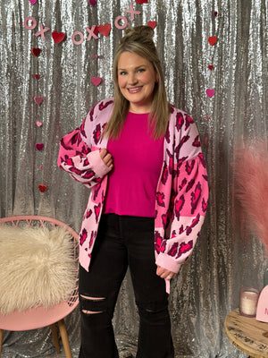 Abstract Heart Cardigan