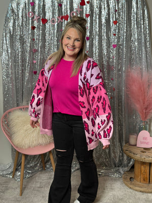 Abstract Heart Cardigan