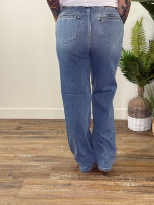 Judy Blue True Fit Column Double Button Trouser - LONG INSEAM (sizes 24-24W)