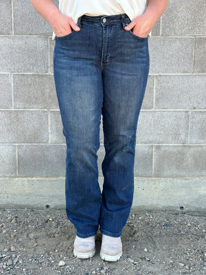 Judy Blue Straight Leg Tummy Control Dark Wash Work it Jean (sizes 0/24-24W) - BESTSELLER