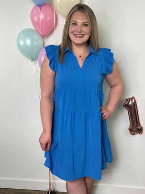 The Maya Dress - Blue (Small - 2X)