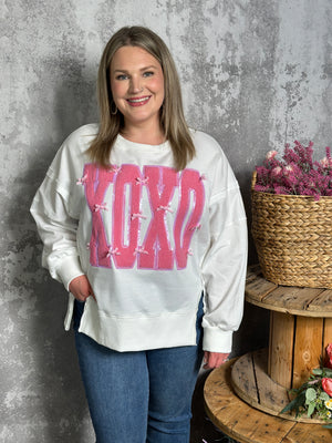 XOXO Bow Sweatshirt