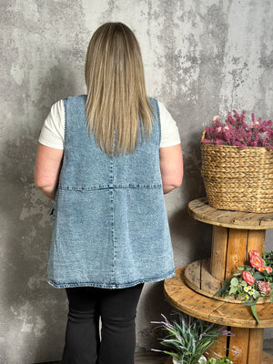 Long Denim Vest