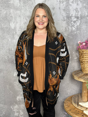 Western Wranglin' Cardigan (Small - 3X)