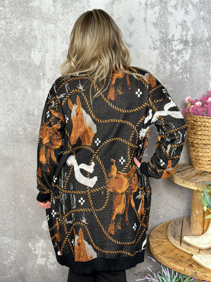 Western Wranglin' Cardigan (Small - 3X)