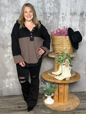 Brown and Black Hoodie - FINAL SALE