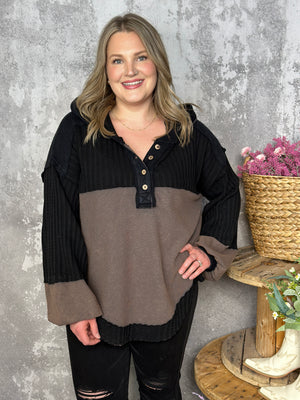 Brown and Black Hoodie - FINAL SALE