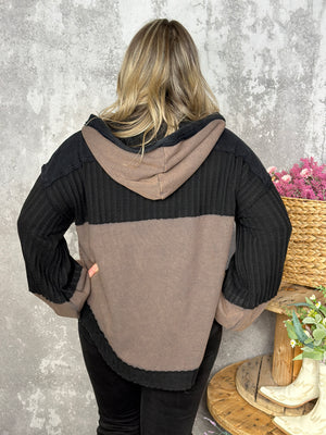 Brown and Black Hoodie - FINAL SALE