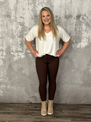 Hyperstretch Skinny Mid rise Pant - Coco (Small - 3X)