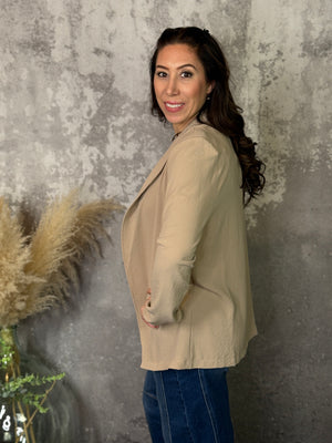 Lightweight Taupe Blazer Overlay