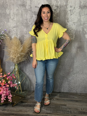 Lemon Babydoll Top