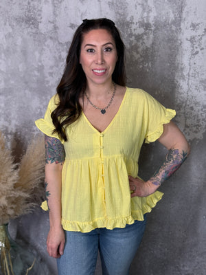 Lemon Babydoll Top