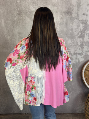 Pink Patch POL Shacket/Top