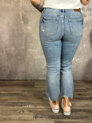 Judy Blue Kick Flare Crop Jean (sizes 1/25-24W) RESTOCK