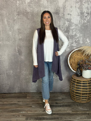 Knit Vest - Violet (Small - 3X)