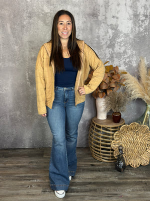 Vintage Wash Quilted Jacket - Camel (Small - 3X)