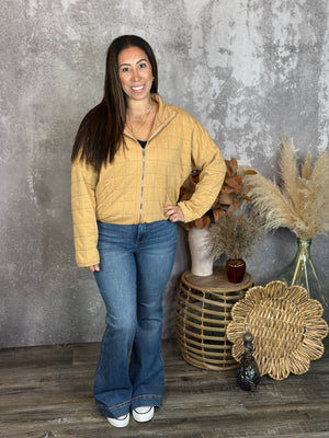 Vintage Wash Quilted Jacket - Camel (Small - 3X)