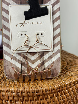 Gold Dangle Hoop Earring