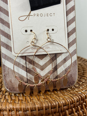 Gold Dangle Hoop Earring