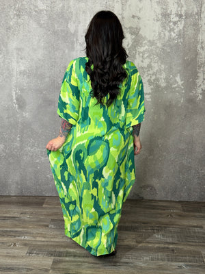 The Cascade Dress - Green Godess