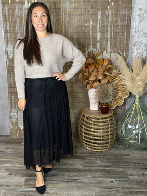Black Lace Skirt