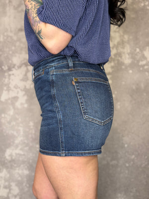 Judy Blue Dark Wash Tummy Control Short (S - 3X)