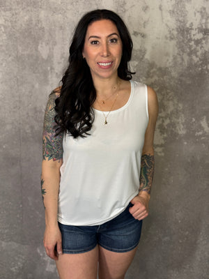 The Tori Tank - White (Small - 3X)