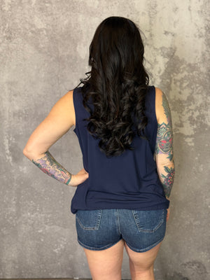 The Tori Tank - Navy (Small - 3X)