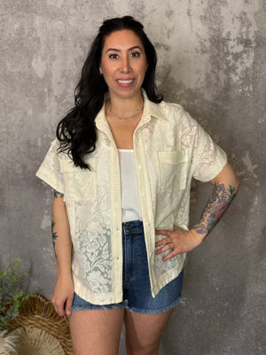 Cream Lace Blouse