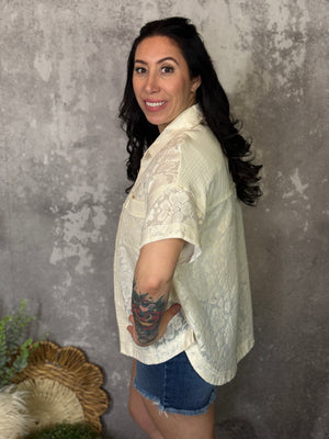 Cream Lace Blouse