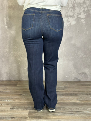 Judy Blue High Waisted Dark Wash Straight Leg Jean (sizes 24-24W) BESTSELLER