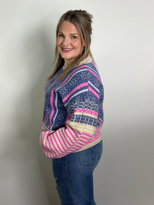 Blue/Pink Mix Sweater