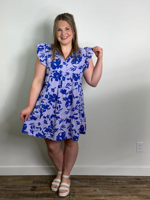 Fiona Dress - Blue