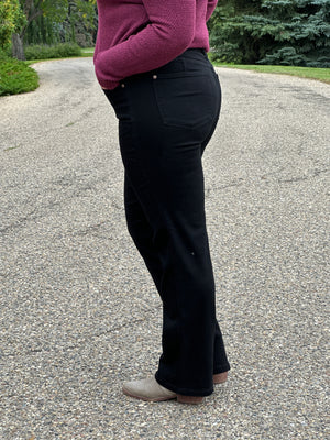 Judy Blue Straight Leg Tummy Control Black Jean (sizes 0/24-24W) - FINAL SALE