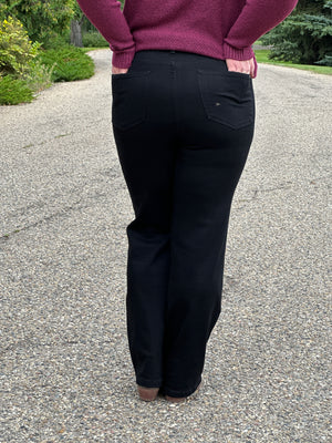 Judy Blue Straight Leg Tummy Control Black Jean (sizes 0/24-24W) - FINAL SALE