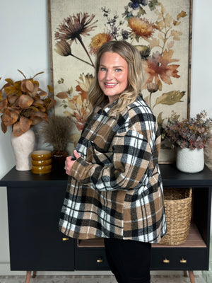 Brown Plaid Shacket - BESTSELLER