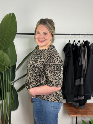 Olive Leopard Tee (Small - 3X)