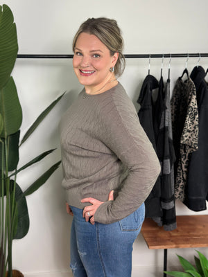 Lightweight Olive Sweater Top