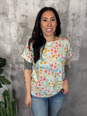Buttery Soft Print Top - Summer Floral